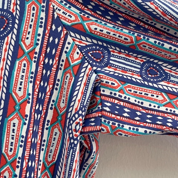 00008 J. McLaughlin Catalina Cloth Tunic Medium Paisley 3/4 Sleeve - Picture 6 of 13